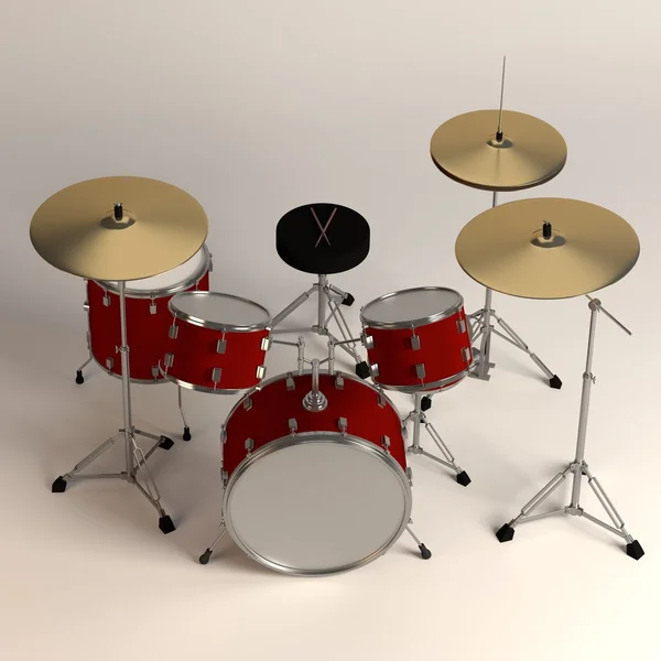 3d renderização do conjunto de tambores — Fotografia de Stock