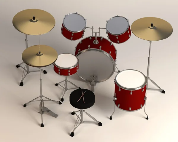 3D-Darstellung von Schlagzeug-Set — Stockfoto