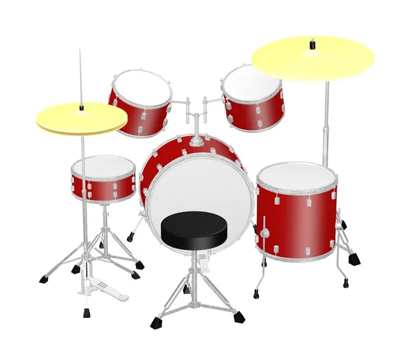 3d renderização do conjunto de tambores — Fotografia de Stock