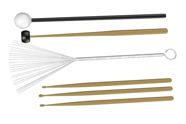 3d render of percussion sticks — Stock Photo, Image