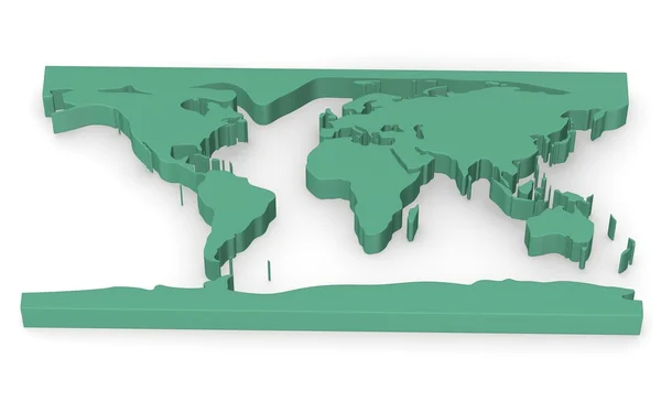 3D vykreslení mapy země — Stock fotografie