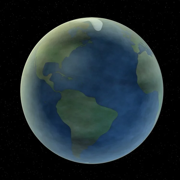 地球星球的 3d 呈现器 — 图库照片