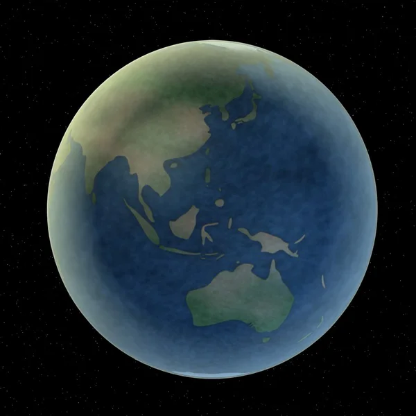3D рендеринг земной планеты — стоковое фото