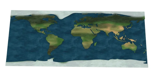 3D render van earth-kaart — Stockfoto