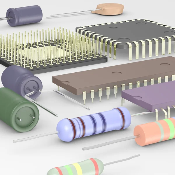 3D рендеринг электронной части — стоковое фото