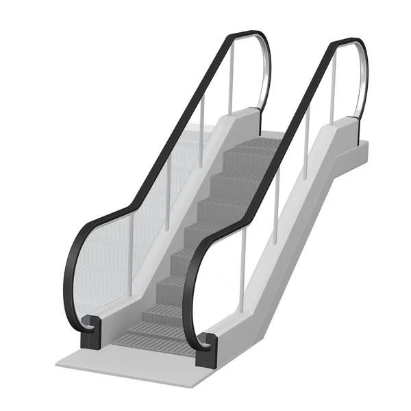 3D renderowania z ruchomymi schodami — Zdjęcie stockowe