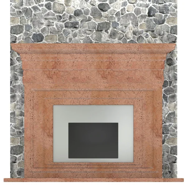 3d render of fire place — Stock Photo, Image