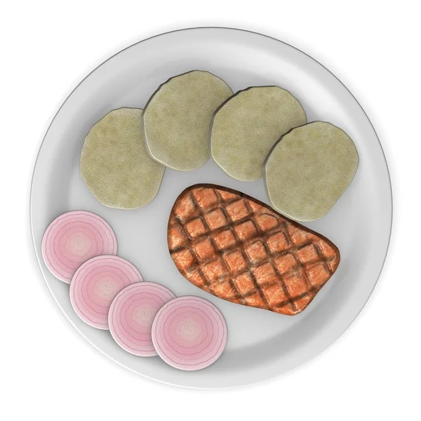 3d render of artificial food — Stock Photo, Image