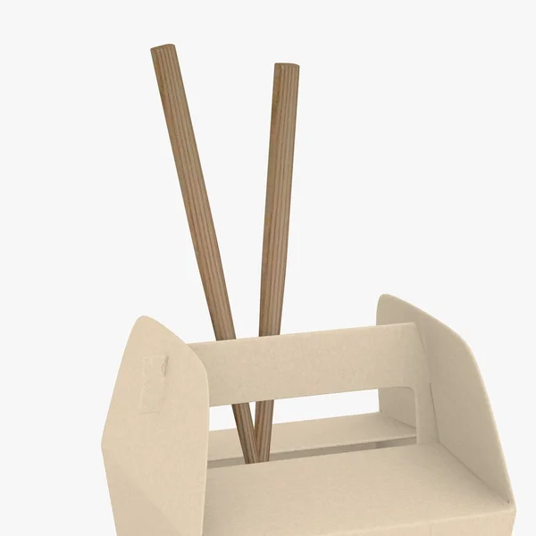 Yiyecek kutusunun 3D render — Stok fotoğraf