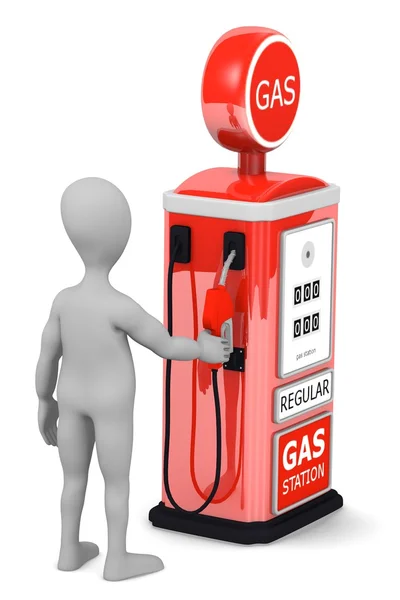 3D renderowania postać z kreskówek z pompy gazu — Zdjęcie stockowe