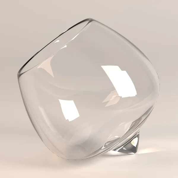 3D renderowania pustej szklanki — Zdjęcie stockowe