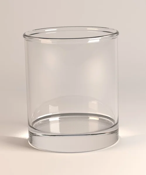 Rendering 3d di vetro vuoto — Foto Stock