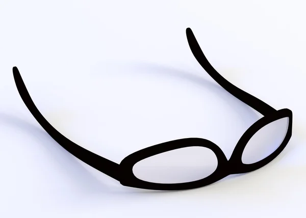 塑料眼镜的 3d 呈现器 — 图库照片