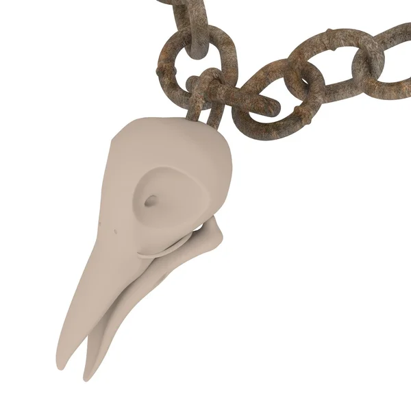 3D рендеринг ожерелья с черепом — стоковое фото
