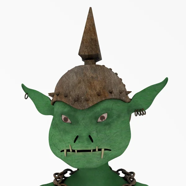 3D render av green goblin — Stockfoto