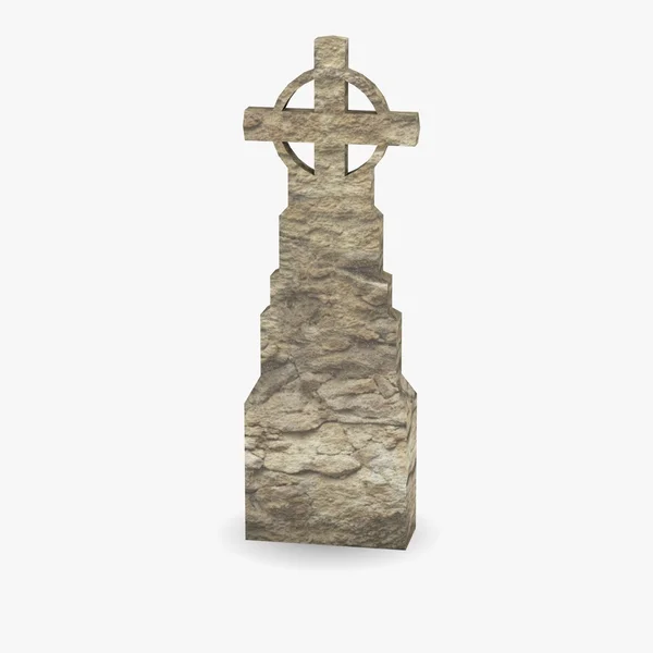3D render van stenen graf — Stockfoto