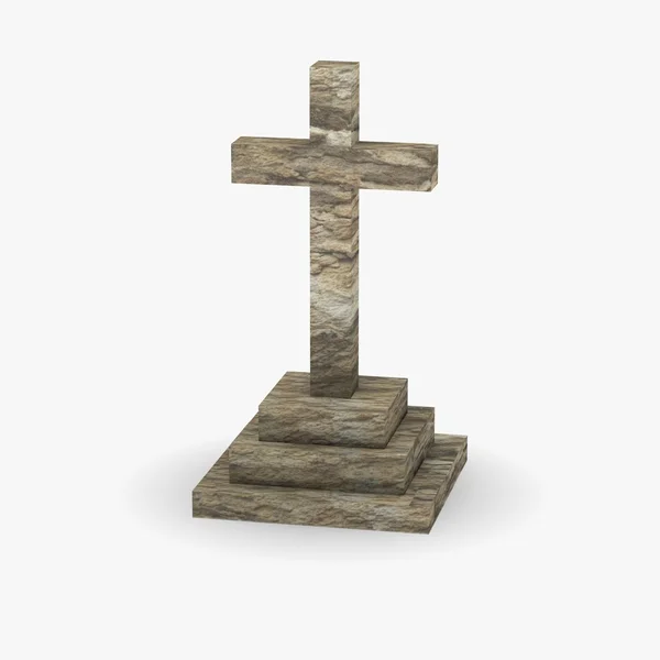 3D render av sten grav — Stockfoto