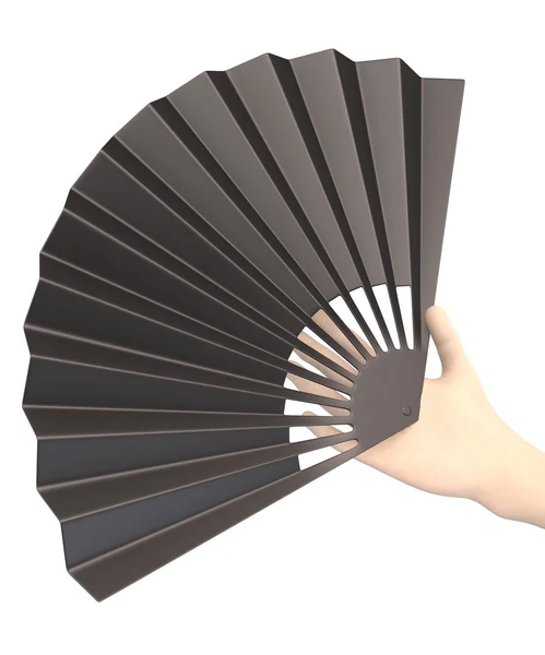 3D render kéz ventilátorral — Stock Fotó