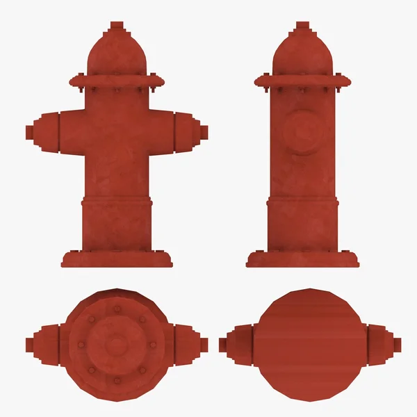 3D renderowania wody hydrantowe — Zdjęcie stockowe
