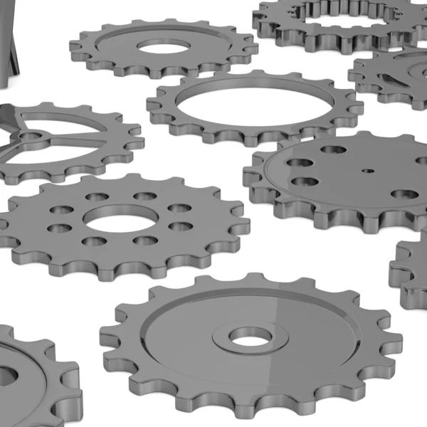 3D render van industriële onderdelen — Stockfoto