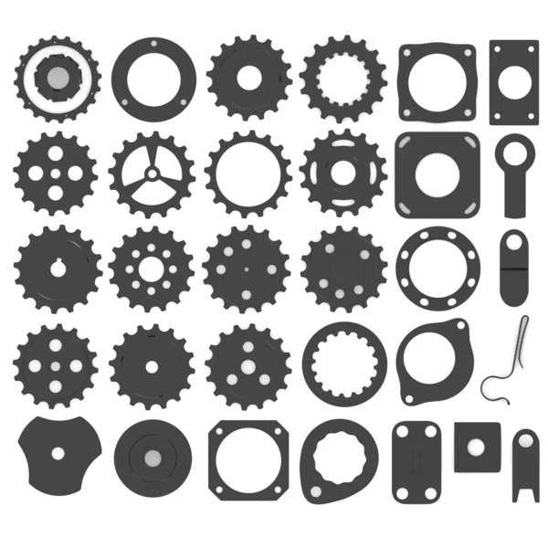 3d renderização de peças industriais — Fotografia de Stock