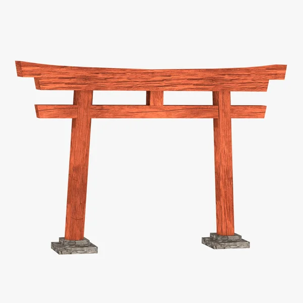3d render of japanese gate — Stock Photo, Image