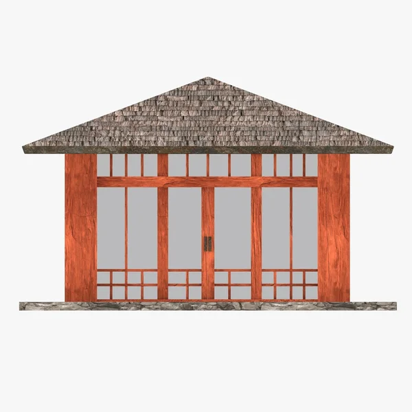 3D render van Japanse huis — Stockfoto