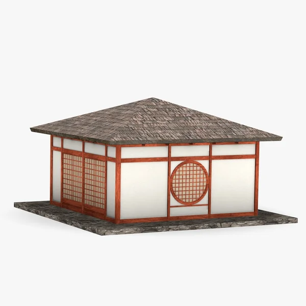 3d renderização de casa japonesa — Fotografia de Stock