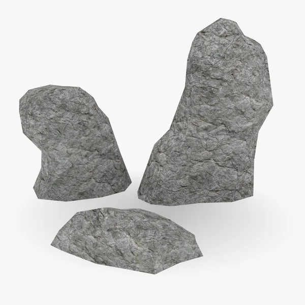 3D činí z lowpoly kamene — Stock fotografie