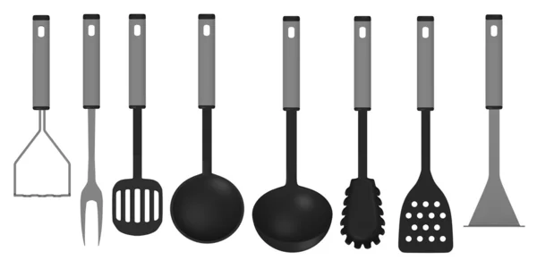 3d render of kitchen utensils — Stock Photo, Image
