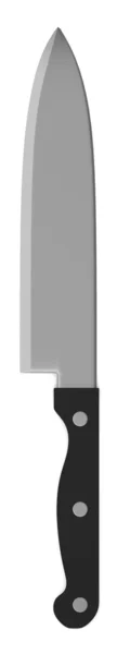 3d render of kitchen knife — Stock Photo, Image
