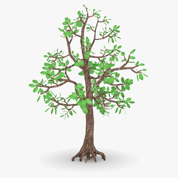 3D καθιστούν απλό δέντρου — Φωτογραφία Αρχείου