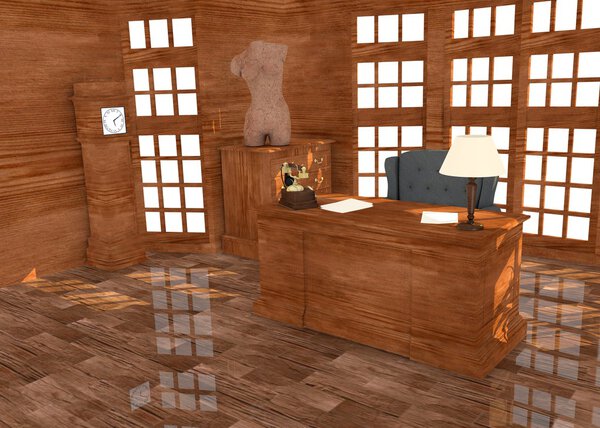3d render of luxury office