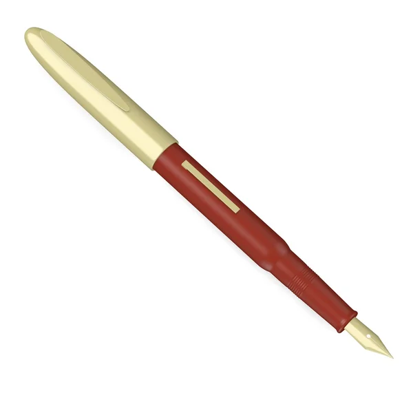 豪华钢笔的 3d 呈现器 — 图库照片