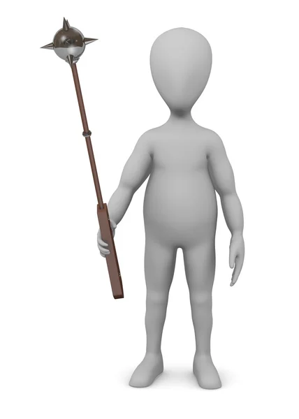 3d render of cartoon character with mace — Stock Photo, Image
