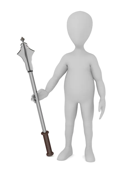 3d render of cartoon character with mace — Stock Photo, Image