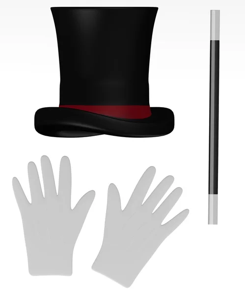 3d render of magician equipment — Stock Photo, Image