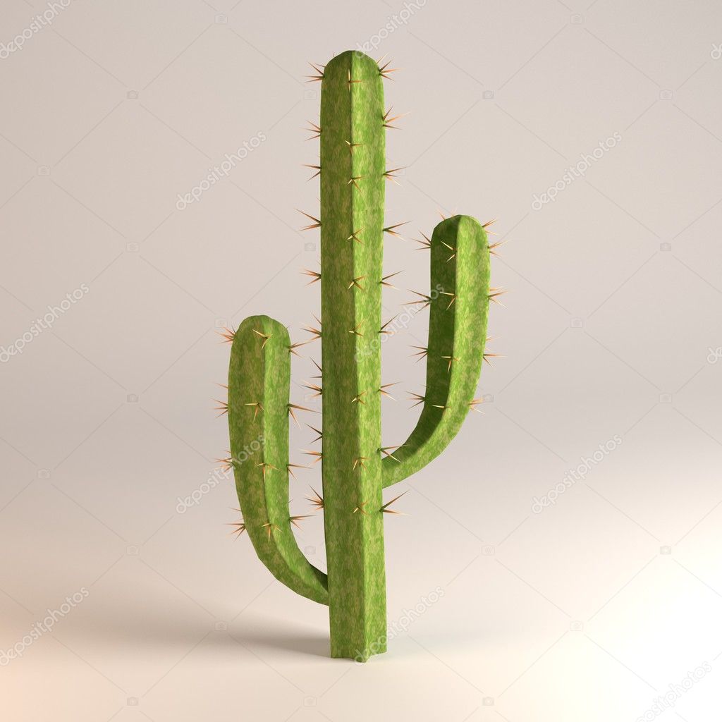 3d render of saguaro cactus