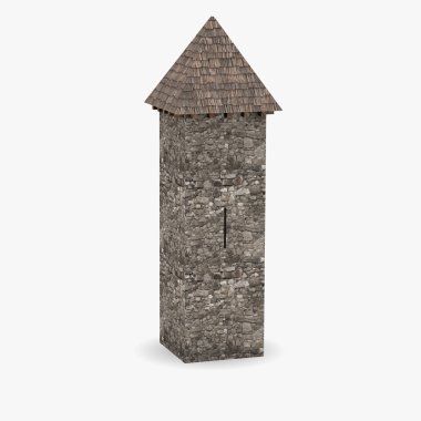 3D render Ortaçağ Kulesi