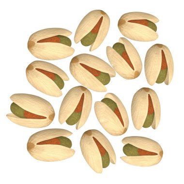 3d render of nut (natural food) clipart