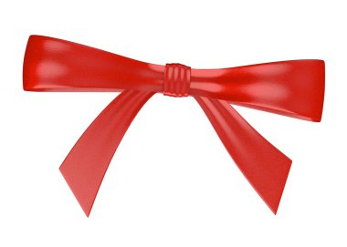 3d render of red ribbon clipart