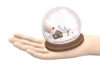 el ile snowglobe 3D render