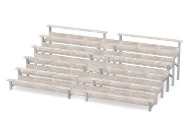 3D render Stadyumu banklar