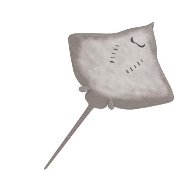 3d render of stingray animal clipart