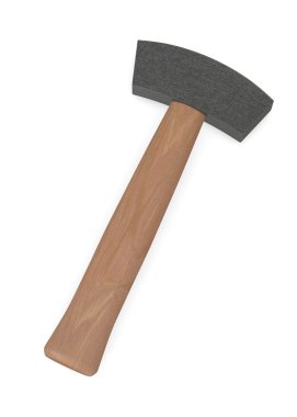 3d render of hammer tool clipart