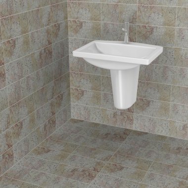 3D render banyo karoları