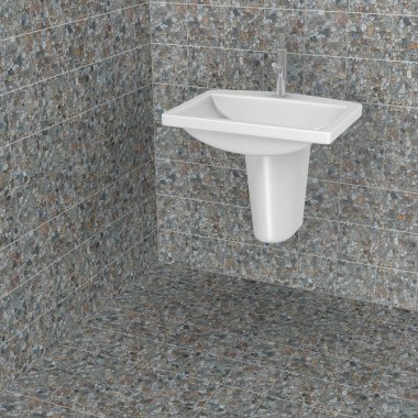 3D render banyo karoları