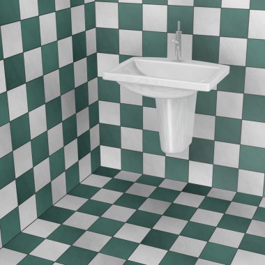 3D render banyo karoları