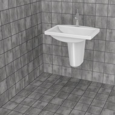 3D render banyo karoları