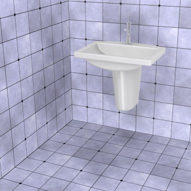 3D render banyo karoları